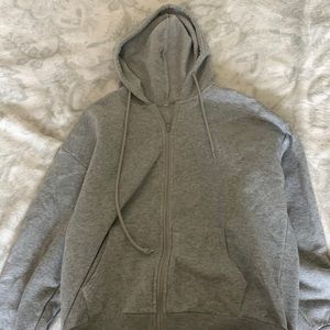 grey zip up